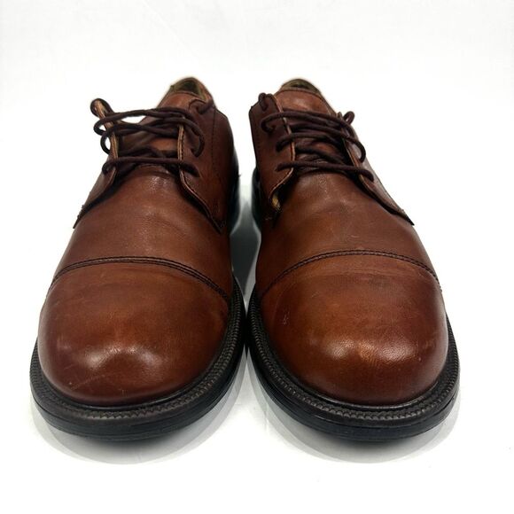 Florsheim Midtown Cap Toe Leather Oxford Dress Shoe Cognac Mens Sz 10M